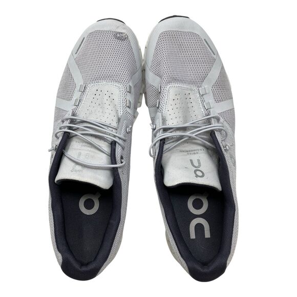 On Cloud 5 Mens 9.5 Gray White Lightweight Running Shoes Repaired 59.98909 - Picture 12 of 13